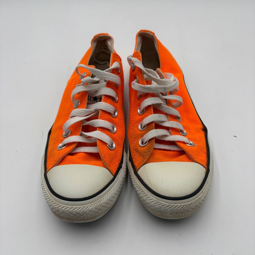 Converse Chuck Taylor All Star‎ Low Top Shoes Womens 7 Mens 5 Orange Canvas Neon